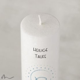 Taufkerze Holzelement Docht Klares Wasser Ø6 x 25 cm